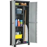 Berkfield Home Plastic Cabinet 68x39x171.5 cm in Grey