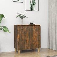Berkfield Home Sideboard Smoked Oak 60x35x70 cm Engineered Wood in Brown | Size: 60 x 35 x 70 cm