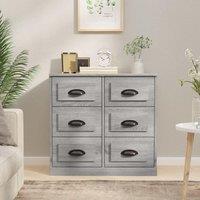 Berkfield Home Sideboard Grey Sonoma 70x35.5x67.5 cm Engineered Wood