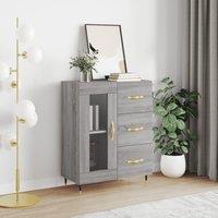 Berkfield Home Sideboard Grey Sonoma 69.5x34x90 cm Engineered Wood