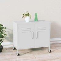 Berkfield Home Storage Cabinet White 60x35x56 cm Steel | Size: 60 x 35 x 56 cm
