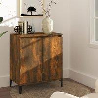 Berkfield Home Sideboard Smoked Oak 60x35x70 cm Engineered Wood in Brown | Size: 60 x 35 x 70 cm