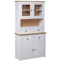 Berkfield Home Highboard White 93x40.5x180 cm Solid Pine Panama Range