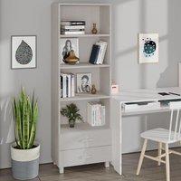 Berkfield Home Highboard HAMAR White 60x35x180 cm Solid Wood Pine | Size: 60 x 35 x 180 cm
