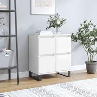 Berkfield Home Sideboard High Gloss White 60x35x70 cm Engineered Wood | Size: 60 x 35 x 70 cm