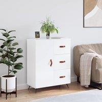 Berkfield Home Sideboard High Gloss White 69.5x34x90 cm Engineered Wood