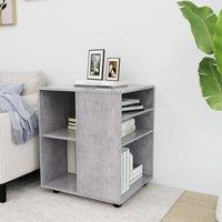 Berkfield Home Rolling Cabinet Concrete Grey 60x53x72 cm Engineered Wood | Size: 60 x 53 x 72 cm