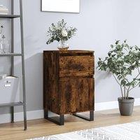 Berkfield Home Sideboard Smoked Oak 40x35x70 cm Engineered Wood in Brown | Size: 40 x 35 x 70 cm