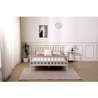 Starlight Beds Somnium White / Natural Top Shaker Wooden Bed Frame | Size: King