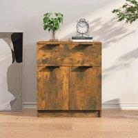 Berkfield Home Sideboard Smoked Oak 60x30x70 cm Engineered Wood in Brown | Size: 60 x 30 x 70 cm