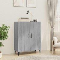 Berkfield Home Sideboard Grey Sonoma 70x34x90 cm Engineered Wood | Size: 70 x 34 x 90 cm
