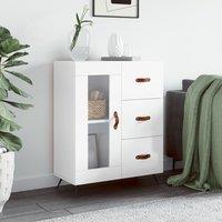 Berkfield Home Sideboard High Gloss White 69.5x34x90 cm Engineered Wood