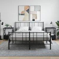 Berkfield Home Bedside Tables 2 pcs Black 50x41x65 cm Engineered Wood | Size: 50 x 41 x 65 cm