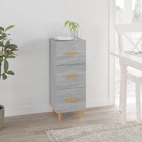 Berkfield Home Sideboard Grey Sonoma 34.5x34x90 cm Engineered Wood