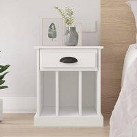 Berkfield Home Bedside Cabinet White 43x36x50 cm | Size: 43 x 36 x 50 cm