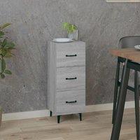 Berkfield Home Sideboard Grey Sonoma 34.5x34x90 cm Engineered Wood