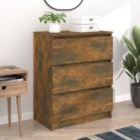 Berkfield Home Sideboard Smoked Oak 60x35x76 cm Engineered Wood in Brown | Size: 60 x 35 x 76 cm
