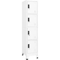 Berkfield Home Locker Cabinet White 38x45x180 cm Steel | Size: 38 x 45 x 180 cm
