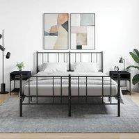 Berkfield Home Bedside Tables 2 pcs Black 40x41x50 cm Engineered Wood | Size: 40 x 41 x 50 cm