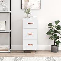 Berkfield Home Sideboard High Gloss White 34.5x34x90 cm Engineered Wood