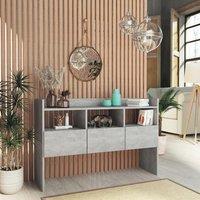 Berkfield Home Sideboard Concrete Grey 105x30x70 cm Engineered Wood | Size: 105 x 30 x 70 cm