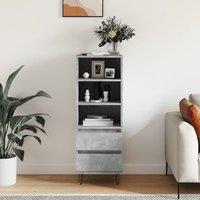Berkfield Home Highboard Concrete Grey 40x36x110 cm Engineered Wood | Size: 40 x 36 x 110 cm