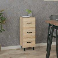 Berkfield Home Sideboard Sonoma Oak 34.5x34x90 cm Engineered Wood in Brown