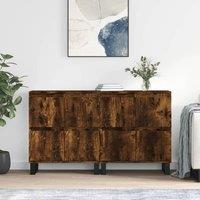 Berkfield Home Sideboards 2 pcs Smoked Oak Engineered Wood in Brown