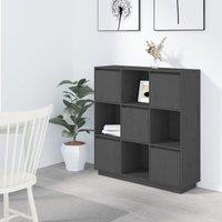 Berkfield Home Highboard Grey 110.5x35x117 cm Solid Wood Pine