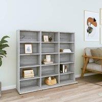 Berkfield Home CD Cabinet Grey Sonoma 102x23x89.5 cm Engineered Wood