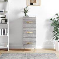 Berkfield Home Sideboard Grey Sonoma 34.5x34x90 cm Engineered Wood