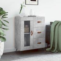 Berkfield Home Sideboard Concrete Grey 69.5x34x90 cm Engineered Wood