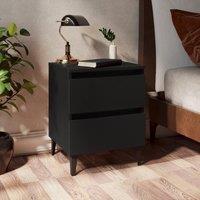 Berkfield Home Bed Cabinets 2 pcs Black 40x35x50 cm Engineered Wood | Size: 40 x 35 x 50 cm
