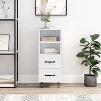 Berkfield Home Sideboard High Gloss White 34.5x34x90 cm Engineered Wood
