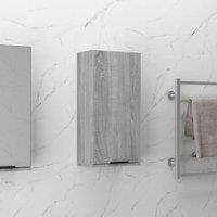 Berkfield Home Wall-mounted Bathroom Cabinet Grey Sonoma 32x20x67 cm | Size: 32 x 20 x 67 cm