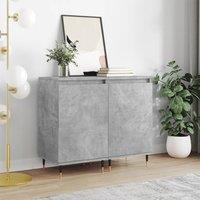 Berkfield Home Sideboards 2 pcs Concrete Grey 40x35x70 cm Engineered Wood in Black | Size: 40 x 35 x 70 cm
