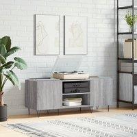 Berkfield Home Record Cabinet Grey Sonoma 121x38x48 cm Engineered Wood | Size: 121 x 38 x 48 cm