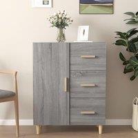 Berkfield Home Sideboard Grey Sonoma 69.5x34x90 cm Engineered Wood
