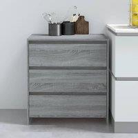 Berkfield Home Sideboard Grey Sonoma 70x41x75 cm Engineered Wood | Size: 70 x 41 x 75 cm