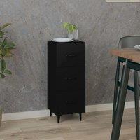 Berkfield Home Sideboard Black 34.5x34x90 cm Engineered Wood