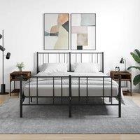 Berkfield Home Bedside Tables 2 pcs Smoked Oak 40x41x50 cm Engineered Wood in Brown | Size: 40 x 41 x 50 cm