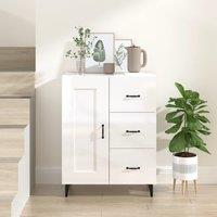 Berkfield Home Sideboard High Gloss White 69.5x34x90 cm Engineered Wood