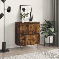 Berkfield Home Sideboard Smoked Oak 60x35x70 cm Engineered Wood in Brown | Size: 60 x 35 x 70 cm