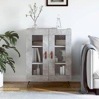 Berkfield Home Sideboard Concrete Grey 69.5x34x90 cm Engineered Wood