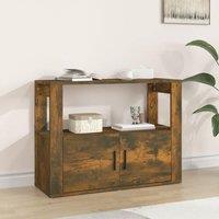 Berkfield Home Sideboard Smoked Oak 80x30x60 cm Engineered Wood in Brown | Size: 80 x 30 x 60 cm