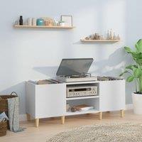 Berkfield Home Record Cabinet White 121x38x48 cm Engineered Wood | Size: 121 x 38 x 48 cm