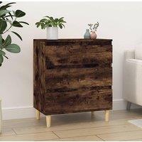 Berkfield Home Sideboard Smoked Oak 60x35x70 cm Engineered Wood in Brown | Size: 60 x 35 x 70 cm