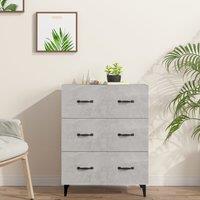 Berkfield Home Sideboard Concrete Grey 69.5x34x90 cm Engineered Wood