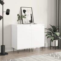 Berkfield Home Sideboards 2 pcs High Gloss White 40x35x70 cm Engineered Wood in Brown | Size: 40 x 35 x 70 cm