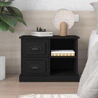 Berkfield Home Bedside Cabinet Black 60x35.5x45 cm